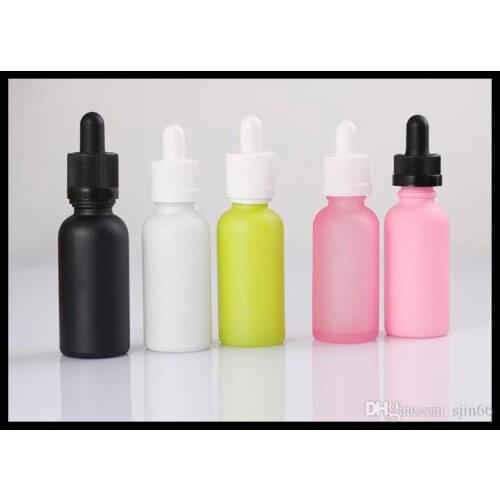 30ml Black Frost Glass Bottles For Essential Oil Edible Oil Tincture Smoke Oil Glass Dropper Bottles Child tamperproof Cap