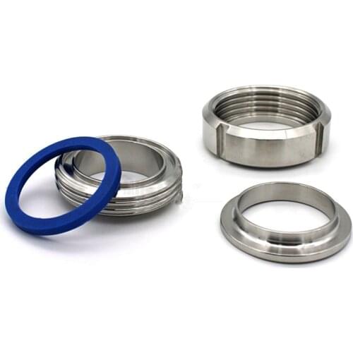 32mm SS304 Stainless Steel Sanitary SMS Weld On Socket Union Set Pipe Fitting For Food Industries