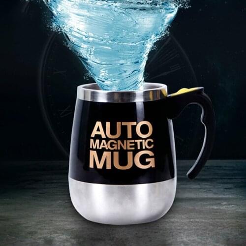 400/450ml mug automatic electric lazy magnetic self mixing cup coffee milk mixing cup smart stainless steel juice mixing cup