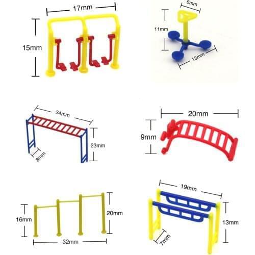 Fitness Equipment Model Toy 1:150 Diy Sand Table Landscape Material Sports Diorama Miniature Dollhouse Model Birthday Gifts