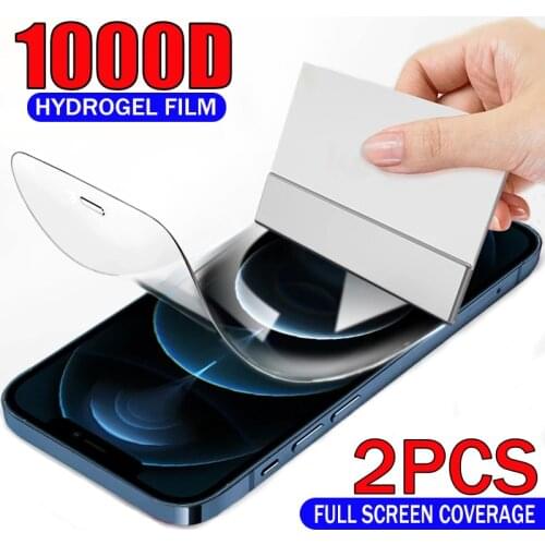 1000D Hydrogel Film For iPhone 12 Pro Max Screen Protector For iPhone 11 Pro Max X XS XR 8 7 6S 6 Plus SE2020 iPhone Accessories