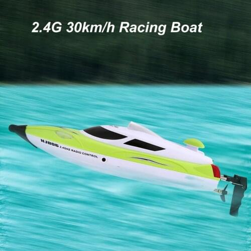 HJ806 47cm 2.4G RC 30km/h High Speed Racing Flipped Boat Water Cooling System Flipped Omni-directional Voltage Prompt