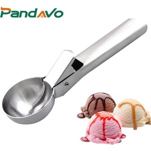 Ice Cream Scoops Stacks Stainless Steel Ice Cream Digger Nonstick Fruit Ice Ball Maker Watermelon Ice Cream Spoon Tool Molds