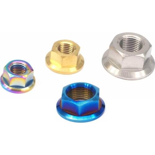 LOT 2 M5/6/8/10/14 Multiple GR5 Titanium Hex Screw Nuts With Flange For Bicycle fastener
