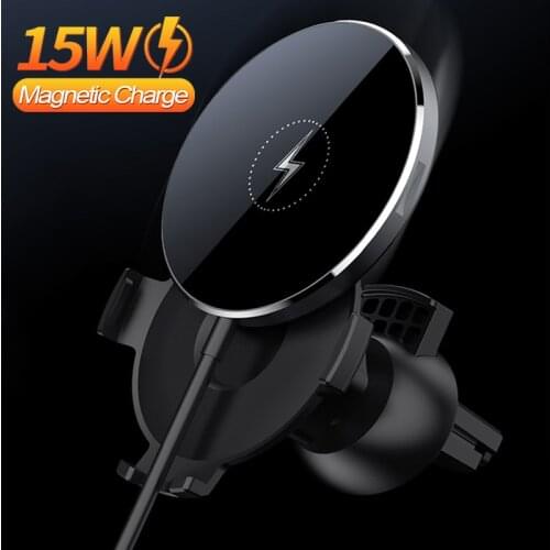 15W Fast Charging Magnetic Wireless Charger Quick Charge 3.0 Smart Phone Adapter For iPhone 12 11 Pro Max Xiaomi 11 Huawei P40