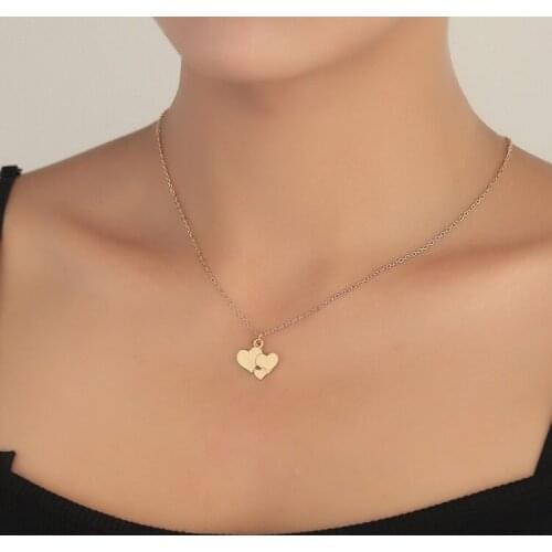 Lovely Triple Heart Necklace for Women Girls Love Family Heart Pendant Sweet Jewelry Gifts for Valentine Day Birthday Day