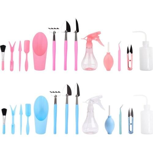 13PC Succulent Plant Tool Mini Garden Hand Tools Transplanting Tools Miniature Planting Gardening Tool Set for Indoor Miniature