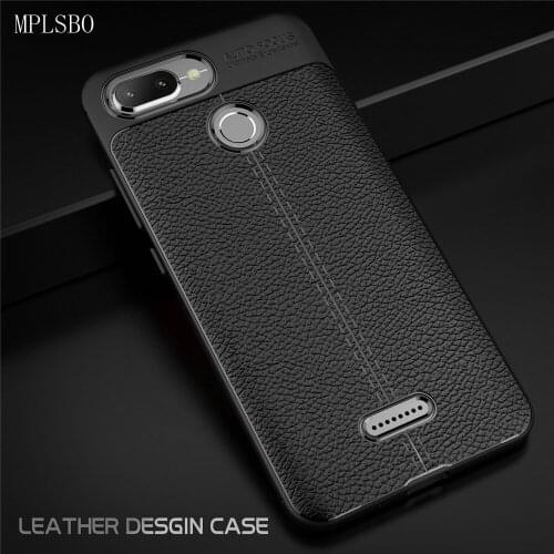 MPLSBO Shockproof Case For Xiaomi Redmi 6 Protective Case For redmi 6 pro Matte Leather Cover for Xiaomi Redmi 6A Soft TPU Case
