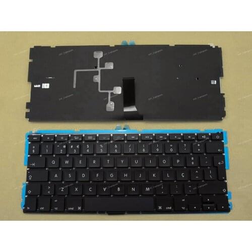 New PO Portuguese Teclado Keyboard For APPLE Macbook Air A1369 13" 2011 - 2014 Backlit Black