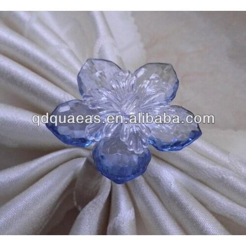 Blue beaded wedding napkin ring, napkin holder