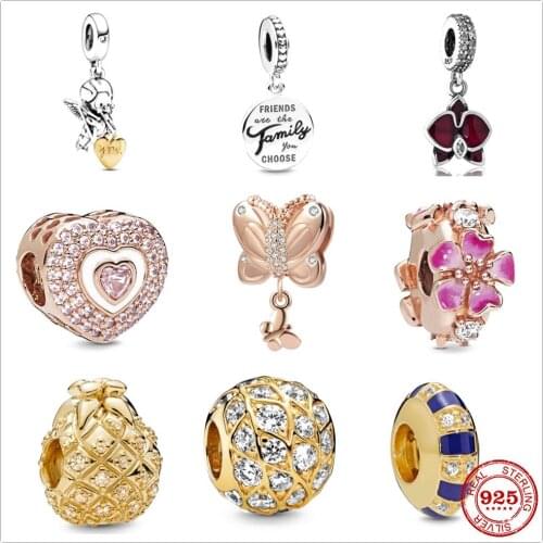 2020 New Pattern Pineapple Charm angel Bead fit Original Pandora charms silver 925 Bracelet trinket jewelry for women DIY making