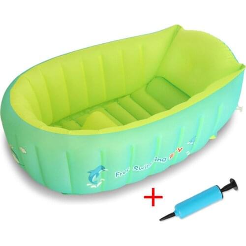 Portable Baby Non-slip Bathtub NewBorn Air Bed Baby Bathtub Bathtub Mat Non-slip Bath Mat Newborn Safe Bathing Send Inflator