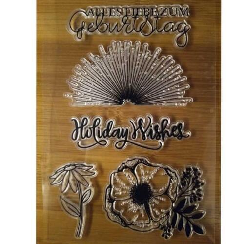 Alles Liebe Zum Holiday Wishes Transparent Clear Stamps / Silicone Seals for DIY Scrapbooking Photo Album/Card Making