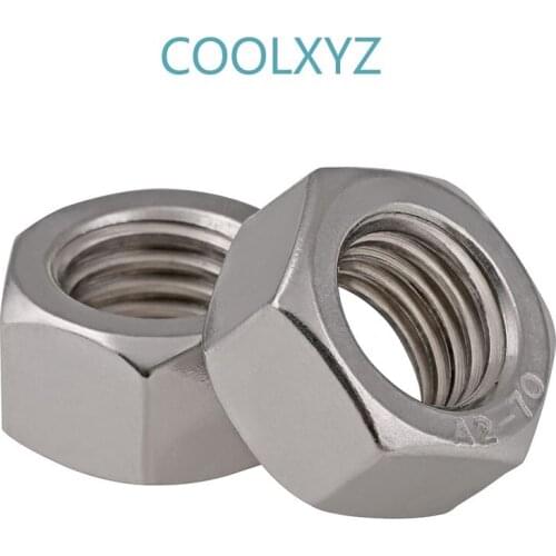 Factory direct 304/316 stainless steel hex nut bolt cap screw cap DIN934 M16-M30 1PCS