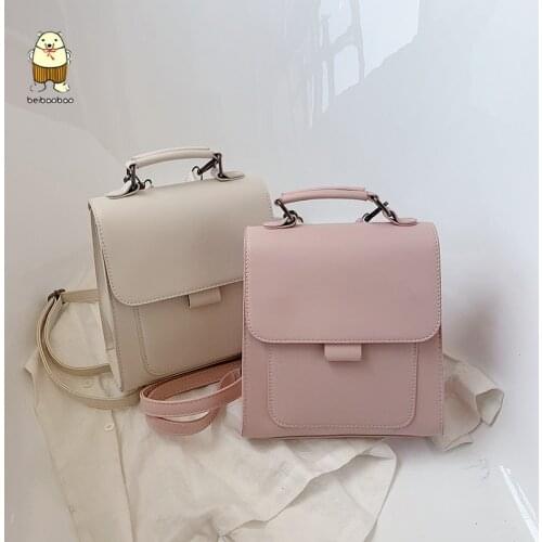 Beibaobao Female High Quality Backpack School Bags for Teenage Mochila Feminina PU Leather Backpack Women Back pack Travel