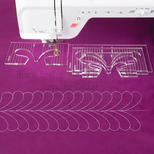 New ruler Feather Template Expansion Pack fit low shank and high shank ruler foot 1 set =4pcs# RL-4X