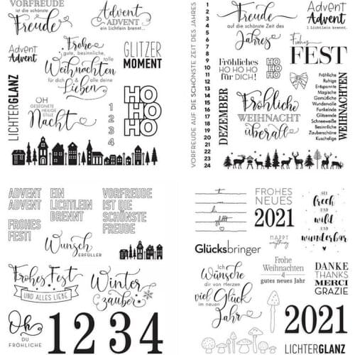 Winter Greetings 5.5x5.5inch Transparent Silicone Clear Stamp For Scrapbooking DIY Craft Decoration Soft Stamp 2020 New