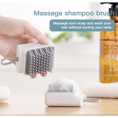 Silicone Head Massager Head Body Scalp Massage Brush Comb Shampoo Hair Washing Comb Shower Brush Bath Spa Slimming Massage Brush