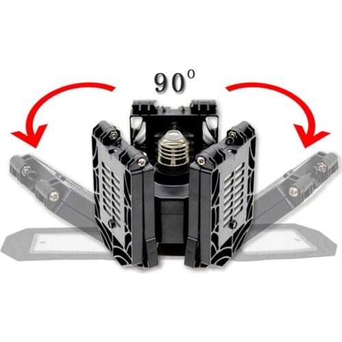Folding four leaf garage lamp lighting radar induction bulb eight leaf deformation lamp folding industrial and mining lamp UFO l