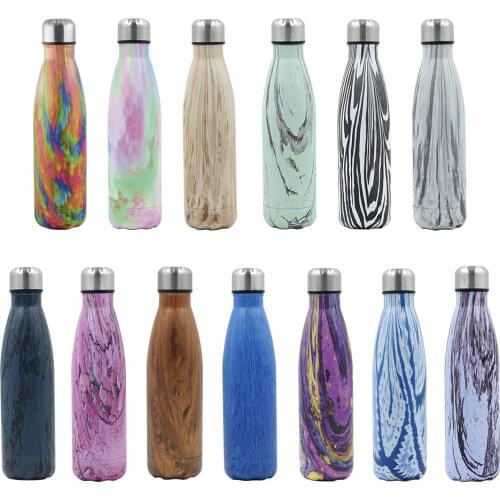 500ml Double-wall Insulated Vacuum Flask Stainless Steel Bowling Shape Coke Thermos For Sport Water Bottles Portable Thermos