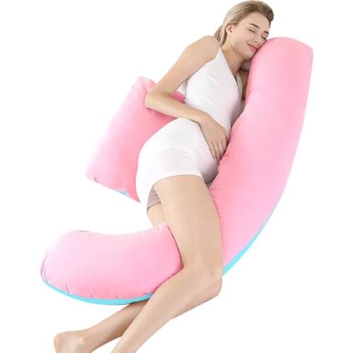 U Shaped Pregnancy Pillow Maternity Pillow with Washable Cotton Cover - for Side Sleeping and Back Pain Relief