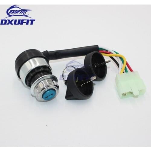 DXUFIT 2 Gears 5 Wires Universal Waterproof Motorcycle Ignition Switch Key for ATVs 50cc-250cc Quad kart Parts 2D5XFSDMS2--6