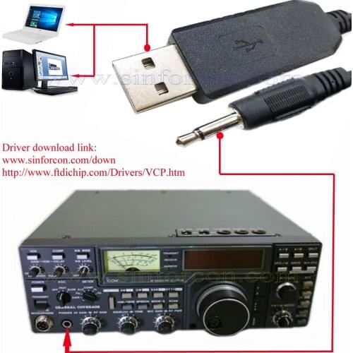 FTDI USB Programming Cable for ICOM IC-751 IC-751A IC-751E IC-751H IC-7000 CT-17