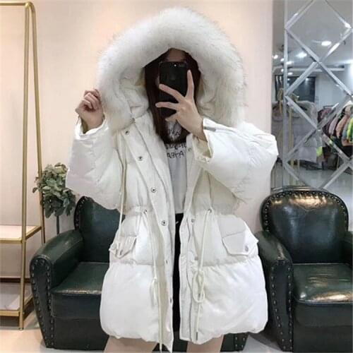 Off Season down Jacket Women Long 2020 nian New Best-Selling Leisure Genuine Fur Collar Waist Trimming Coat Winter Fashionable