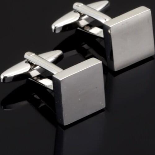 Stainless steel cube Cufflinks for Mens Jewelry Shirt Cufflink Brand Cuff Buttons Silvery Cuff Link High Quality Christma gift