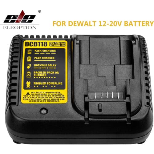 DCB112 Li-Ion Battery Charger For Dewalt 10.8V 12V 14.4V 18V Dcb101 Dcb200 Dcb140 Dcb105 Dcb200