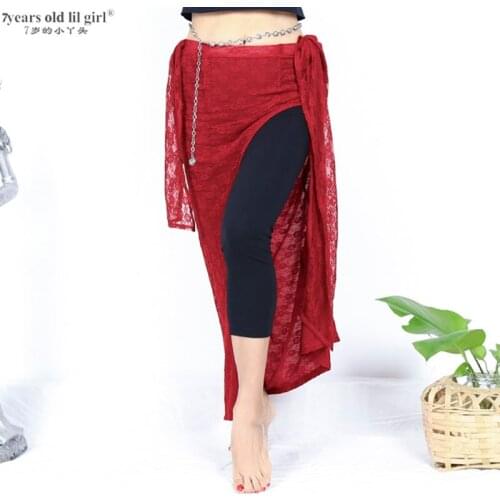 Belly Dance Lace Skirt Women Female Egypt Indian Oriental Dance Performance Competition Practice Sexy Wear FTT01