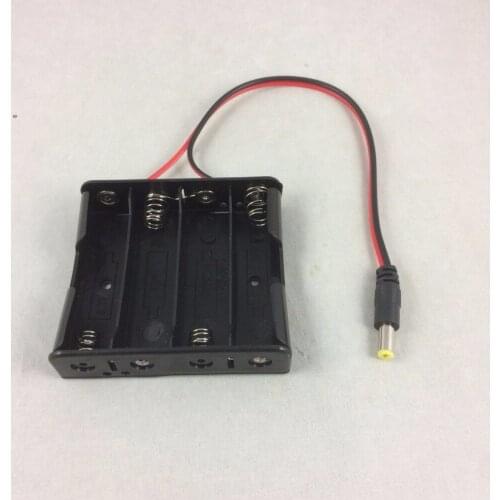 18650 Battery Case Box Holder for 4x 18650 with 5.5*2.1mm DC Power Plug
