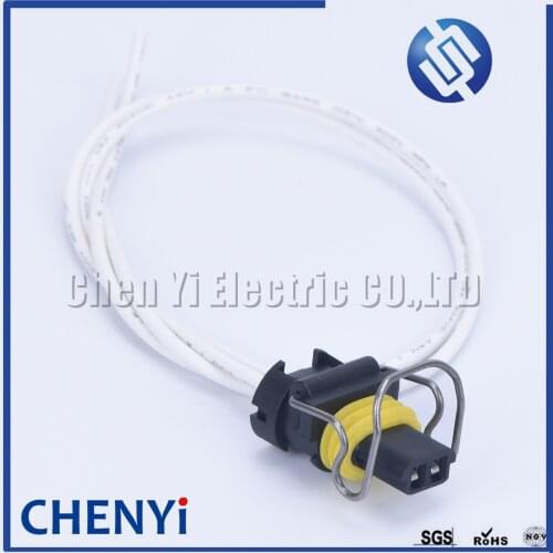 2 Pin CAT Excavator electrical nozzle E320 323 325 329 330 336D Injector C7C9 Injector Waterproof Plug with 30cm 18AWG cable