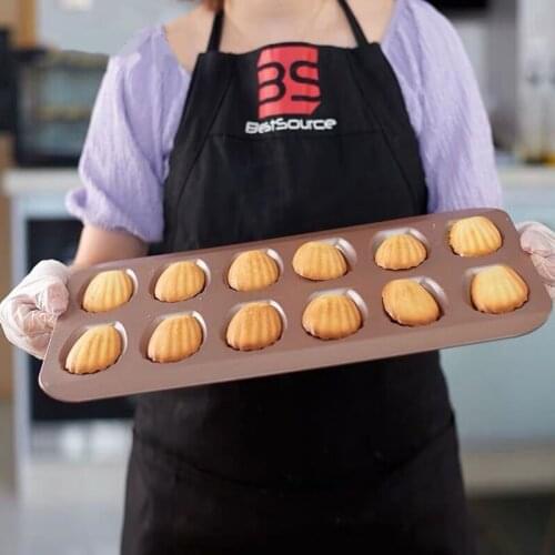 2 Packs Non-Stick Madeleine Pot, Baking Mold 12 with Shell Cake Baking Tray Chocolate Non-Stick Baking Tray, Used for Oven Bakin