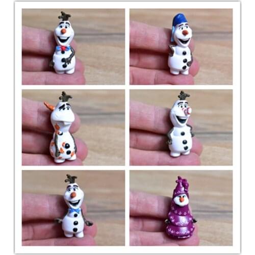 24piece 4cm the cute snow man Olaf Action Figure Model Toy Olaf collection figure toys