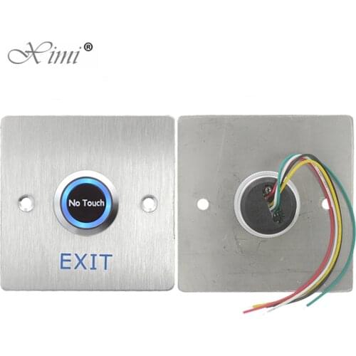 5pcs/Lot USA Standard 304 Stainless Steel Touchless Exit Button Infrared No Touch Exit Button With Led