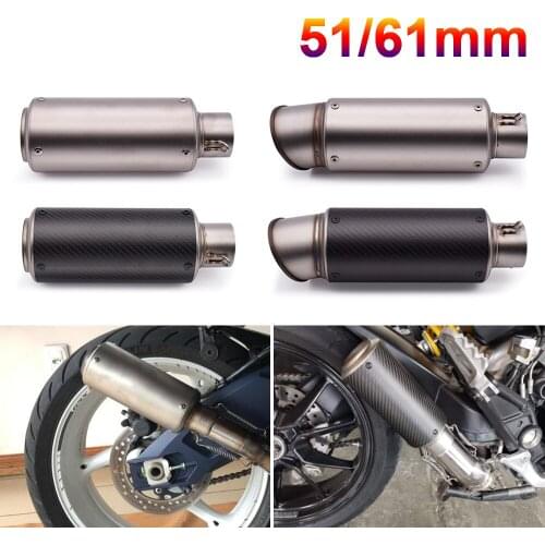 51mm 61mm motorcycle with DB killer exhaust pipe Exhaust Pipe Muffler For BMW S1000RR S1000XR For Ducati HYPERMOTARD 821 SP