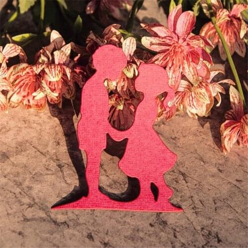 7.2x9.3cm Cutting dies Little couple metal crafts paper die-cutting /DIY embossing Easter and New Year Scrapbooking