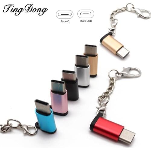 TingDong Type C OTG Adapter Micro USB to Type-C Converter Typec Charger Cable for Huawei P20 for Samsung Galaxy S8 S9 Plus