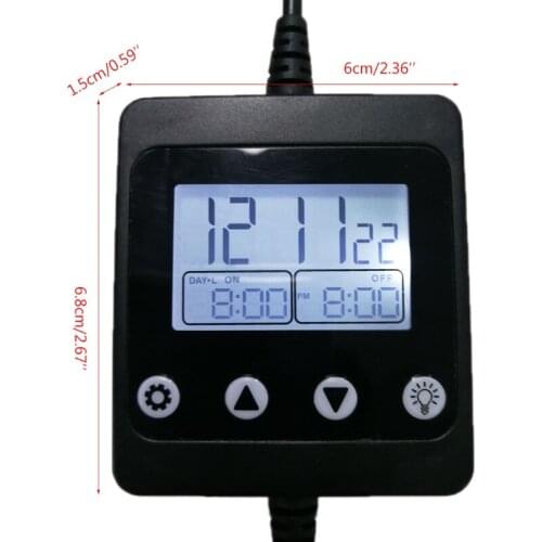 Aquarium LED Light Controller Dimmer Modulator with LCD Display for Fish Tank Intelligent Timing Dimming System System LED
