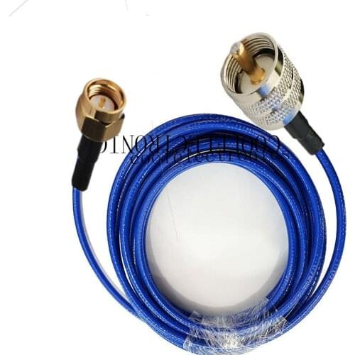 SMA male to UHF pl259 male RF WIFI Antenna Blue Soft RG142 Coax Low Loss Cable 50ohm 10/15/20/30/50cm 1/2/3/5/10m