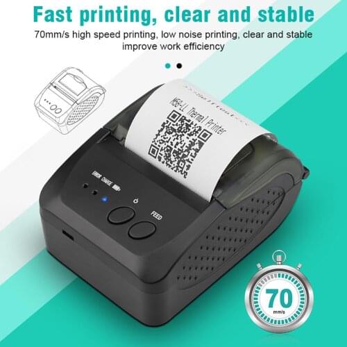 Wireless Mini Bluetooth Thermal Printers Portable Thermal Receipt Printer 58mm Mobile Phone Android POS PC Pocket Bill Impresora