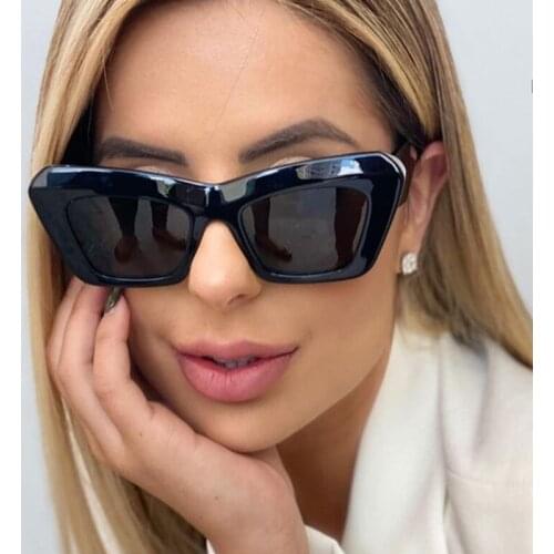 Big Vintage Shades Fashion Cat Eye Women Sunglasses Vintage Glasses Oversized Blue Sun Glasses For Women 2020 Designer