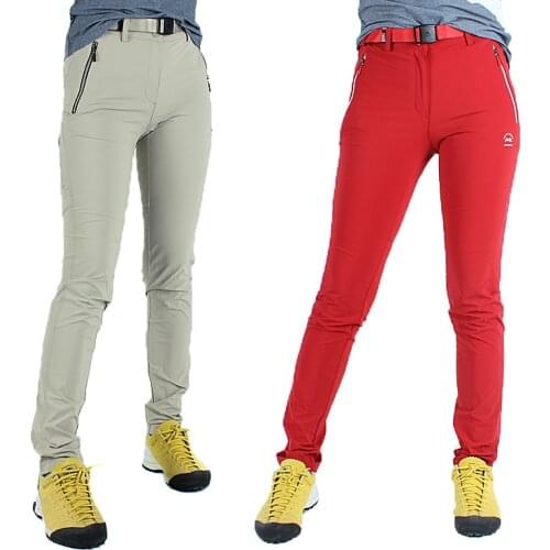 MONTPIC Women summer quick-dry elastic slim hiking camping pants ladies waterproof breathable Trekking pants cycling trousers