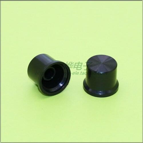 10 pieces 19.5*16.5MM black plastic knob potentiometer knob speed control knob flower shaft inner hole 6MM