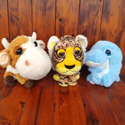 Children toy big head ocean buddies dolphin cattle tiger stuffed animals kids baby soft plush toys