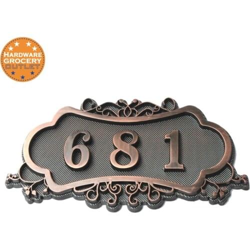 House Number European Style Door Sign Gate Number Custom-Made 3 to 4 Numbers 3D Digital Apartment House Hotel Villa door plate