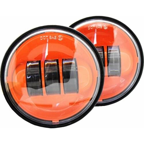 4.5"Inch Orange / Red / Blue 4" Auxiliary Fog Light moto HID LED Light Bulb Headlight For Harley motorcycle