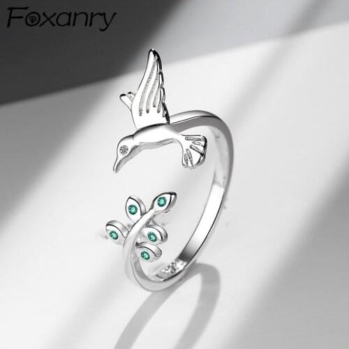 Кольца с фианитами для женщин FOXANRY China At AliExpress