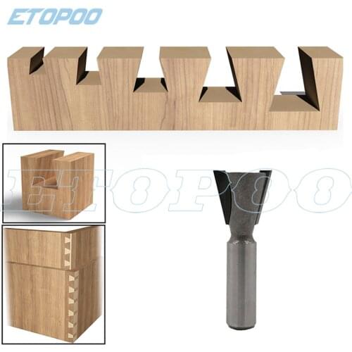 Dovetail Shank kit Trimming Knife Machine Cutter Head Joint Router Bits 12.7mm Woodworking Engraving Bit Milling Cutter for Wood